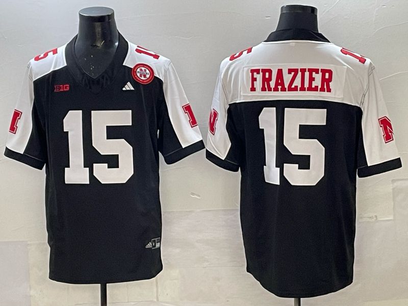 Men Nebraska Cornhuskers #15 Frazier black 2025 Vapor Limited NCAA Jersey 01->ncaa teams->NCAA Jersey